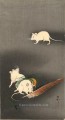 Drei weiße Mäuse 1900 Ohara Koson Tiere